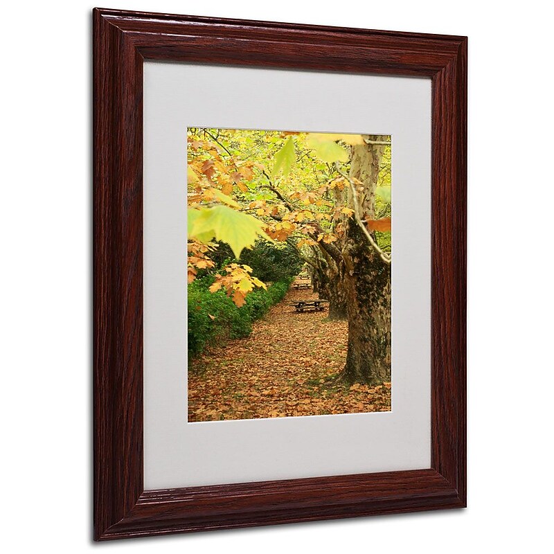 Trademark Fine Art 14" x 11" Acrylic Autumn, Wood Frame image 1