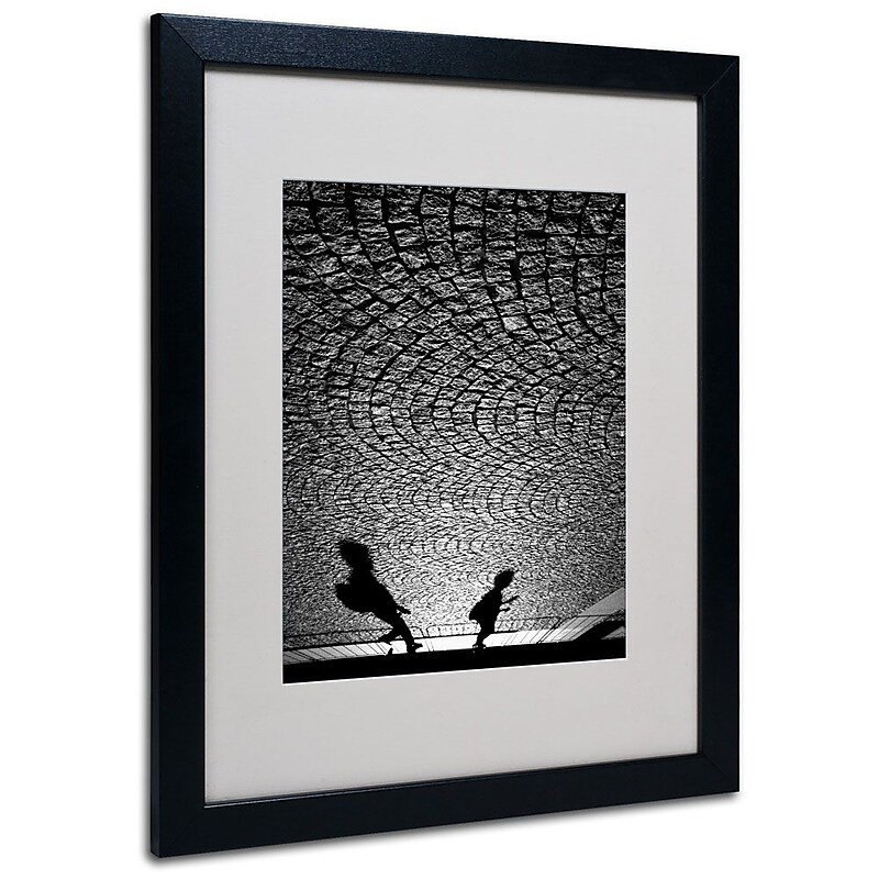 Trademark Fine Art 20" x 16" Acrylic Big World Little, Black Frame image 1