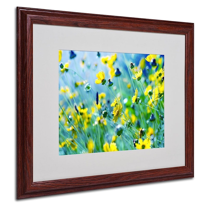 Trademark Fine Art 16" x 20" Canvas Flower Power, Wood Frame image 1