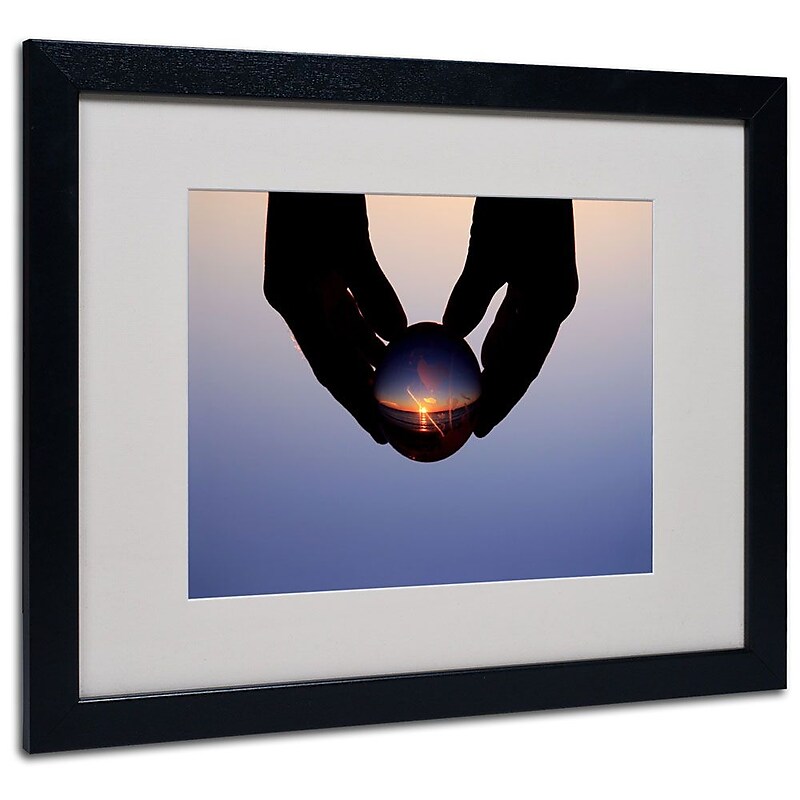 Trademark Fine Art 16" x 20" Acrylic Give You The World, Black Frame image 1