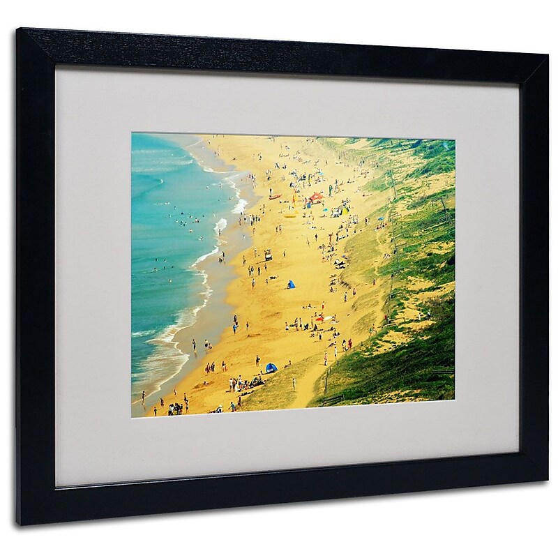 Trademark Fine Art 16" x 20" Acrylic Life is a Beach, Black Frame image 1