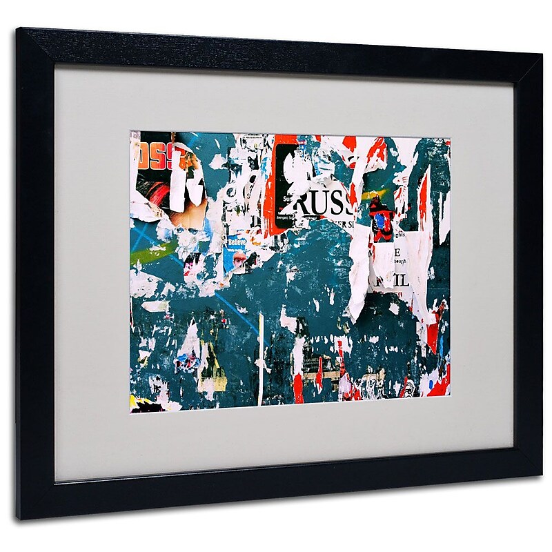 Trademark Fine Art 16" x 20" Acrylic Yesterday's News, Black Frame image 1