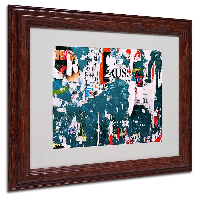 Trademark Fine Art 11" x 14" Acrylic Yesterday's News, Wood Frame image 1