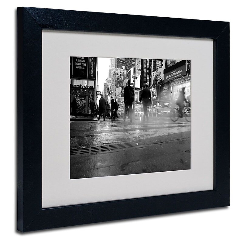 Trademark Fine Art 11" x 14" Acrylic 44th Street, Black Frame image 1
