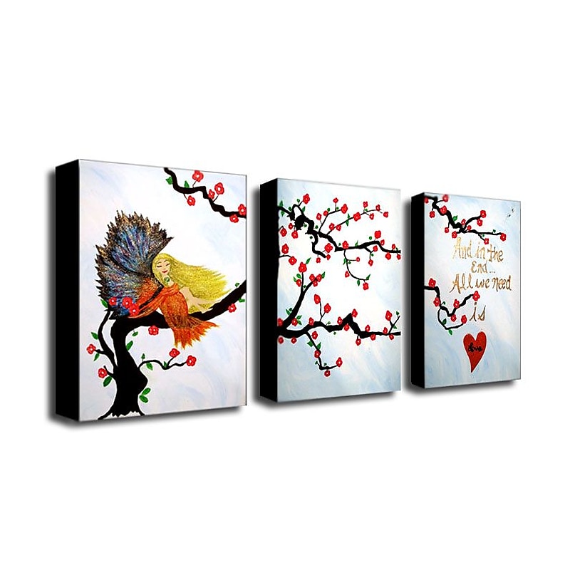 Trademark Fine Art 14" x 19" Wood Gallery-Wrapped Canvas Art, Set/3 image 1