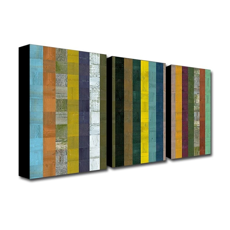 Trademark Fine Art 22" x 32" Wooden Frame Gallery-Wrapped Canvas Art, Set/3 image 1