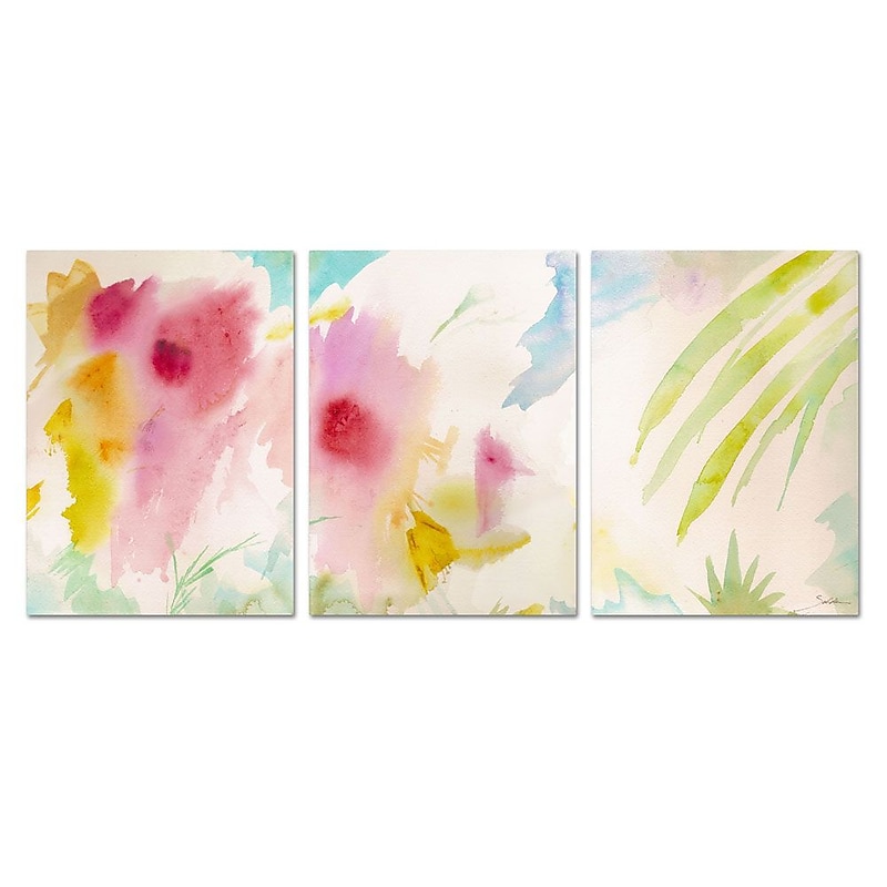 Trademark Fine Art 24" x 18" Wooden Frame Canvas Wall Art, Set/3 image 1