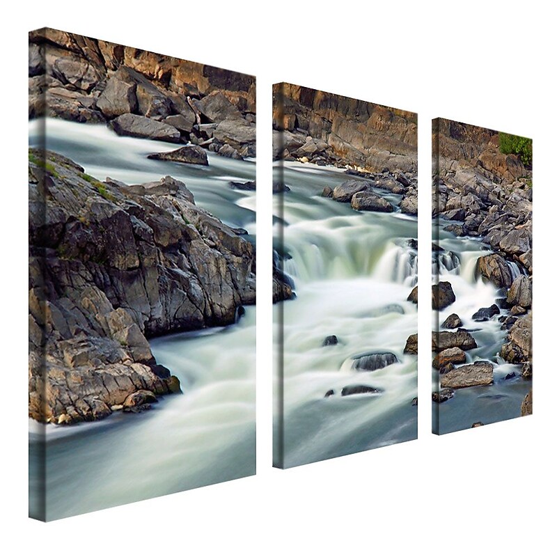 Trademark Fine Art 12" x 24" Wooden Frame Gallery-Wrapped Canvas Art, Set/3 image 1