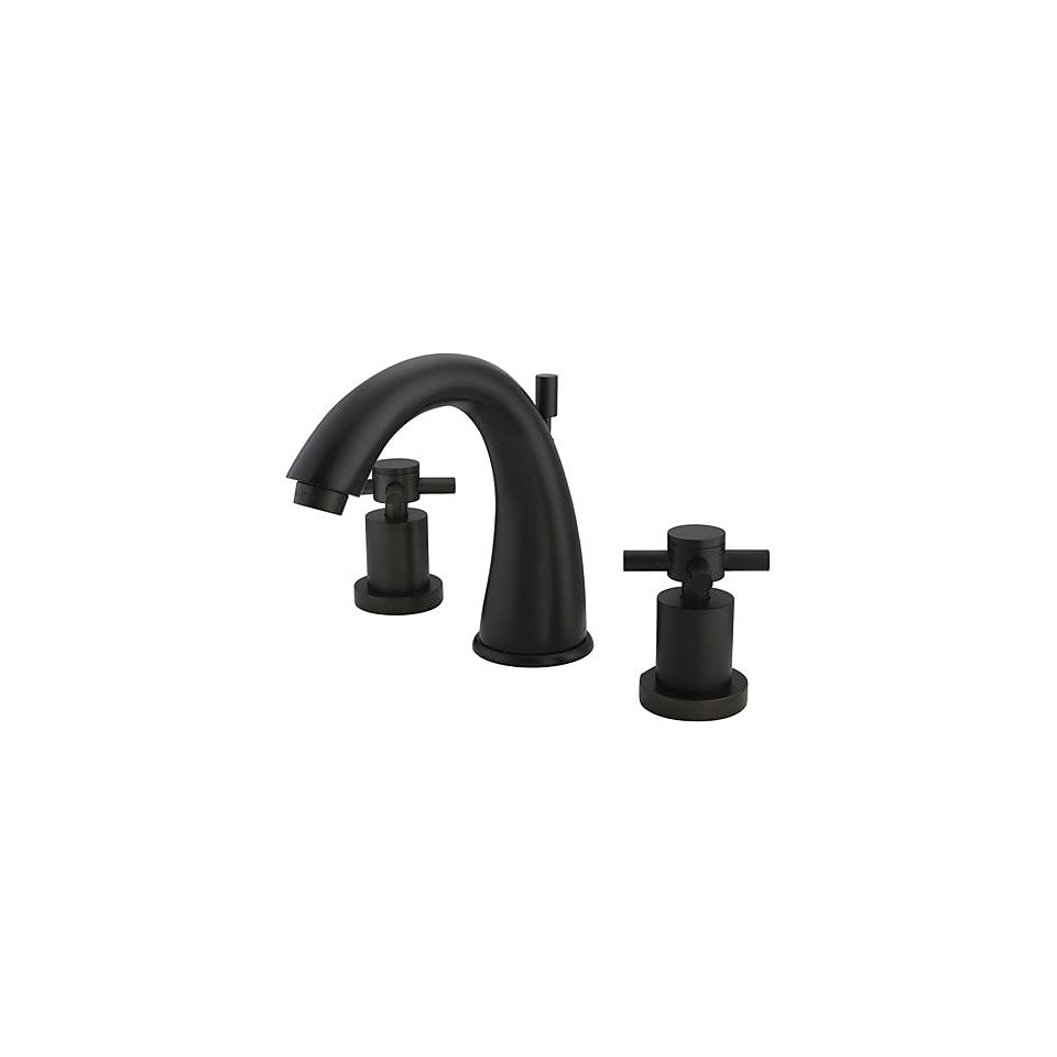Elements of Design South Beach Double Cross Handle Widespread Bathroom Faucet; Oil Rubbed Bronze