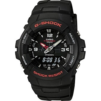 Casio® G100-1BV G-Shock Men's Analog/Digital Wrist Watch, Black