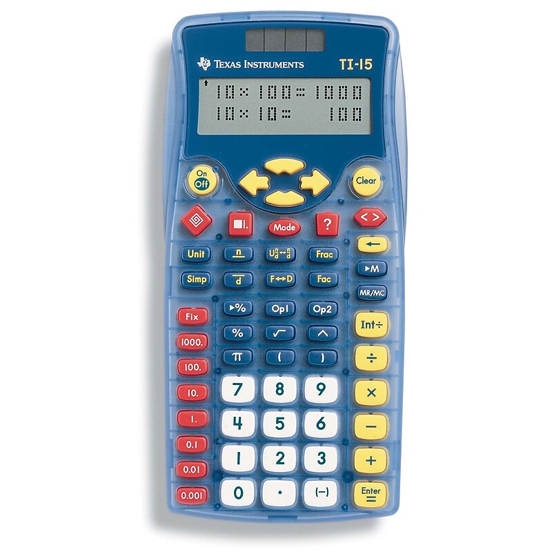 Texas Instruments TI15TK 11-Digit Scientific Calculator, Blue image 1