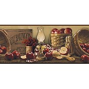 Inspired By Color™ Borders Apple Basket Border, Beige With Dark Red