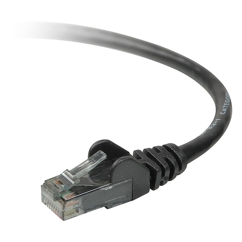 Belkin A3L980B50-BLK-S 50' CAT-6 Patch Cable, Black (A3L980B50-BLK-S) image 1