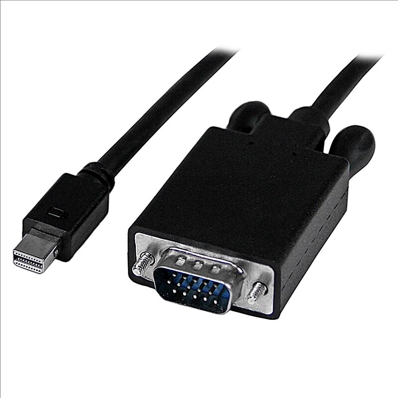 StarTech 6' Mini DisplayPort™ to VGA Adapter Converter Cable, Black (MDP2VGAMM6B) image 1