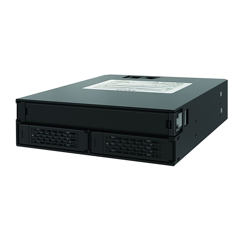 Icy Dock® ToughArmor 2 x 2.5" SATA/SAS HDD/SSD + Slim Optical Disk Drive Mobile Rack; Matt Black image 1