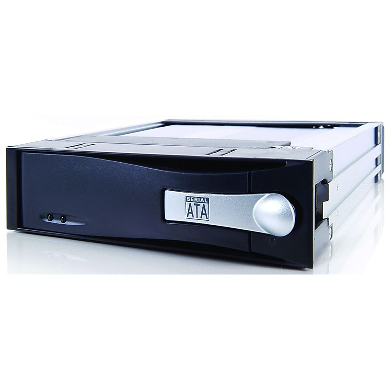 Icy Dock® MB123SK-1B 3.5" SATAI/II Aluminum Compact Hard Drive Mobile Rack; Black image 1