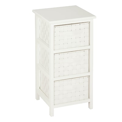 Honey Can Do 3 Drawer Woven Fabric, Honey Can Do 3 Drawer Storage Chest White