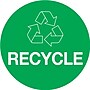 Tape Logic 2" x 3" "RECYCLE" Circle Inventory Label, Green, 500/Roll~#|#~m000957684_sc7