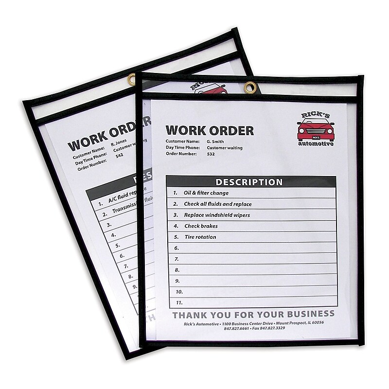 Partners Brand Job Ticket Holder, 8-1/2" x 11", 25/Pack (JTH104) image 1