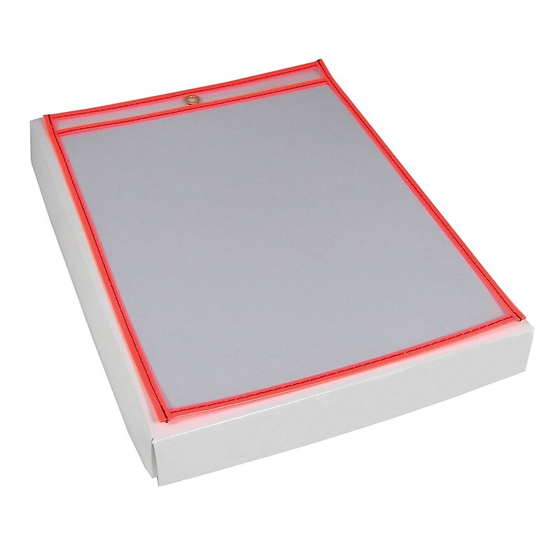 Partners Brand Job Ticket Holder, 9" x 12", Neon Orange, 15/Pack (JTH115OR) image 1