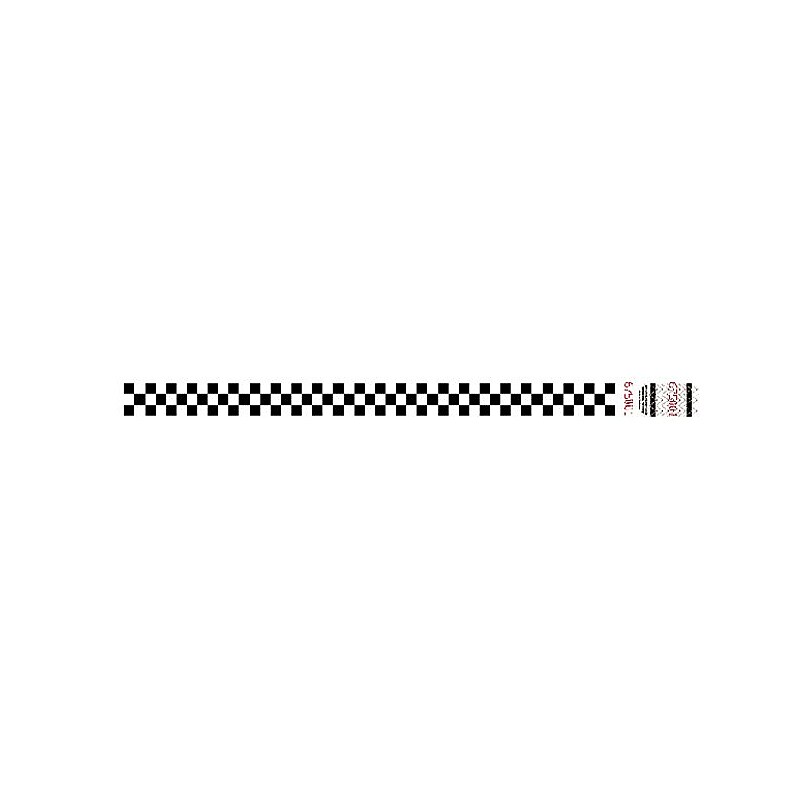 Tyvek® 3/4" x 10" Checkerboard Wristband, Black/White image 1