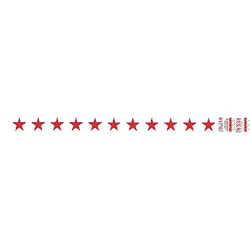 Tyvek® 3/4" x 10" Stars Wristband, Red/White Staples
