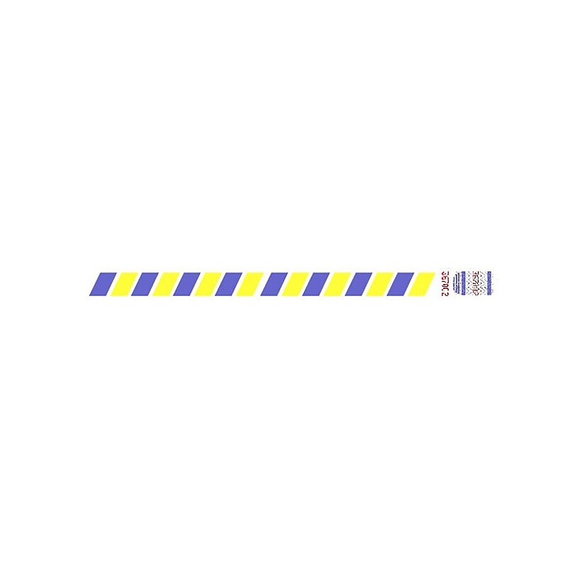 Tyvek® 3/4" x 10" Stripes Wristband, Blue/Yellow image 1