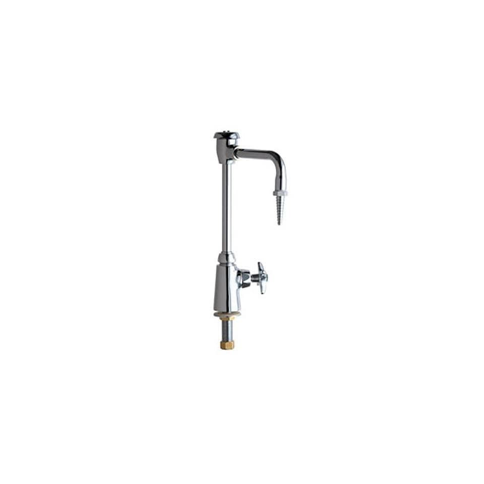 Chicago Faucets Laboratory Single Hole Faucet with Vacuum Breaker Spout and Single Cross Handle