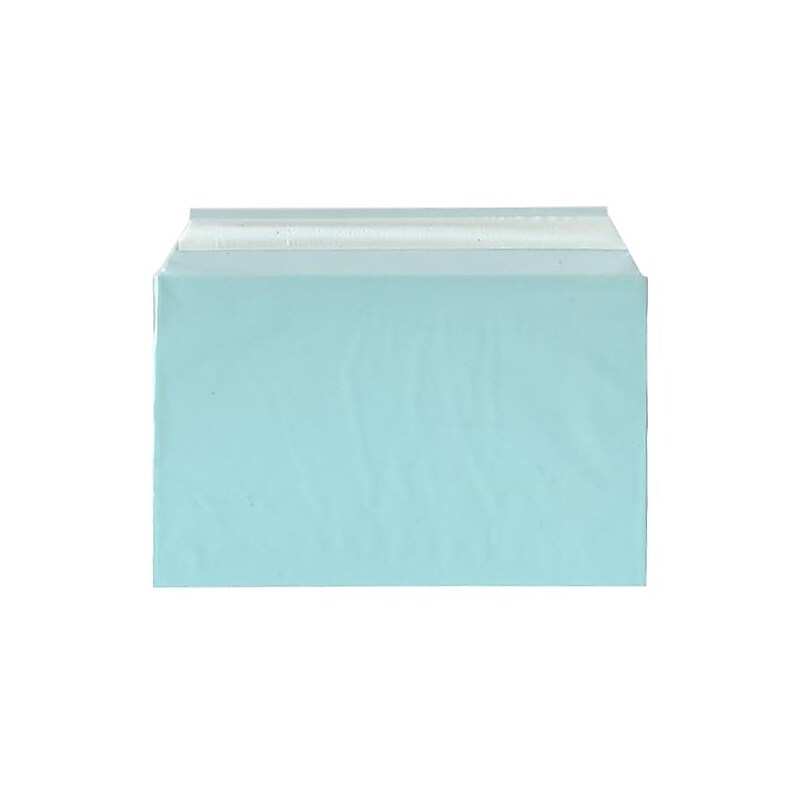 JAM Paper Cellophane Envelope with Self-Adhesive Closure, 5.4375 x 8.625, Aqua Blue, 100/Pack (2784901) image 1