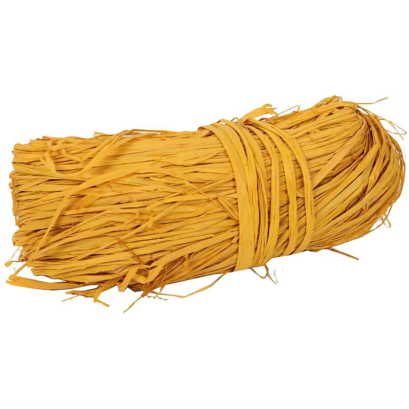 JAM Paper Raffia Ribbon, Yellow (190225362) image 1
