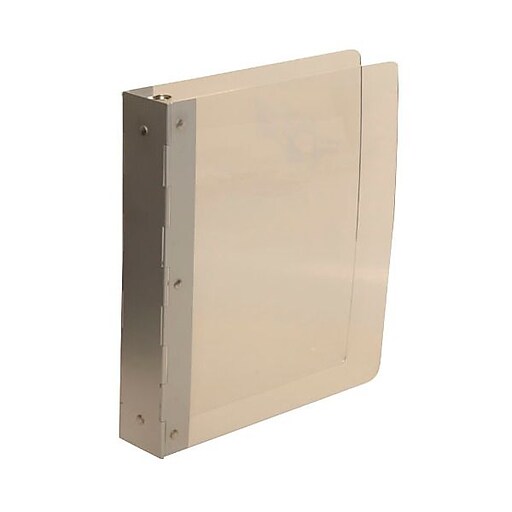 JAM Paper Heavy Duty 1.5" 3Ring Flexible Poly Binder, Clear