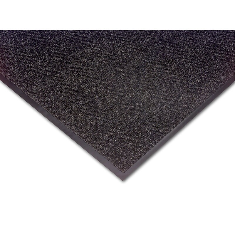 NoTrax Akro Chevron Fiber Best Entrance Floor Mat, 24" x 36", Charcoal (105S0023CH) image 1