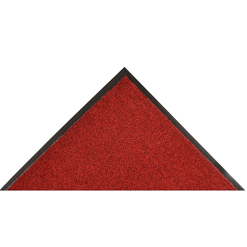 NoTrax Akro Sabre Decalon Fiber Better Entrance Floor Mat, 3' x 4', Red/Black image 1