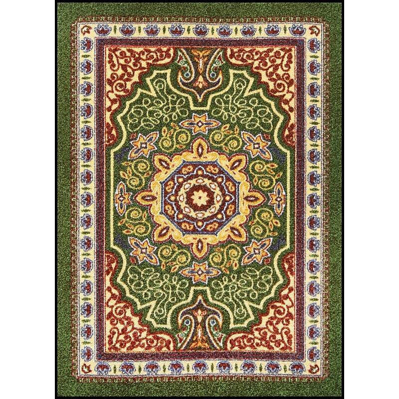 NoTrax OrienTrax Nylon Fiber Specialty Entrance Floor Mat, 5' x 8', Emerald image 1