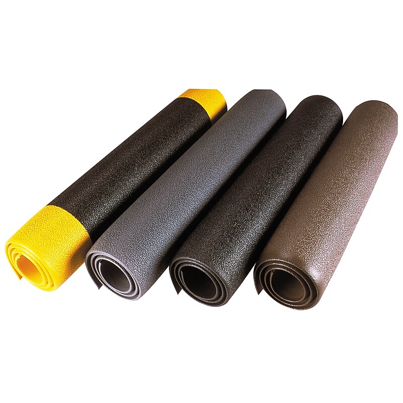 NoTrax Cushion-Stat PVC Sponge Dissipative/Anti-Static Floor Mat, 3' x 10', Gray image 1