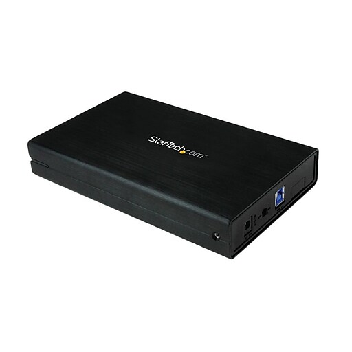 StarTech 3.5" USB 3.0 External SATA III Hard Drive Enclosure With UASP, Black (S3510BMU33) Staples