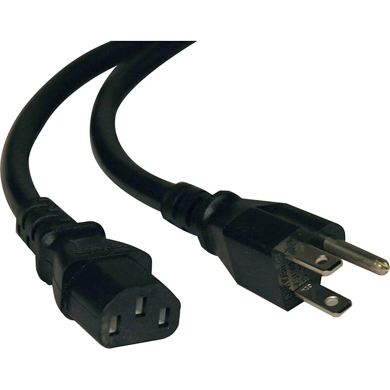 Tripp Lite 3-ft Standard Power Cord (M/M), NEMA 5-15P to IEC 60320 C13, Black (P006-003) image 1