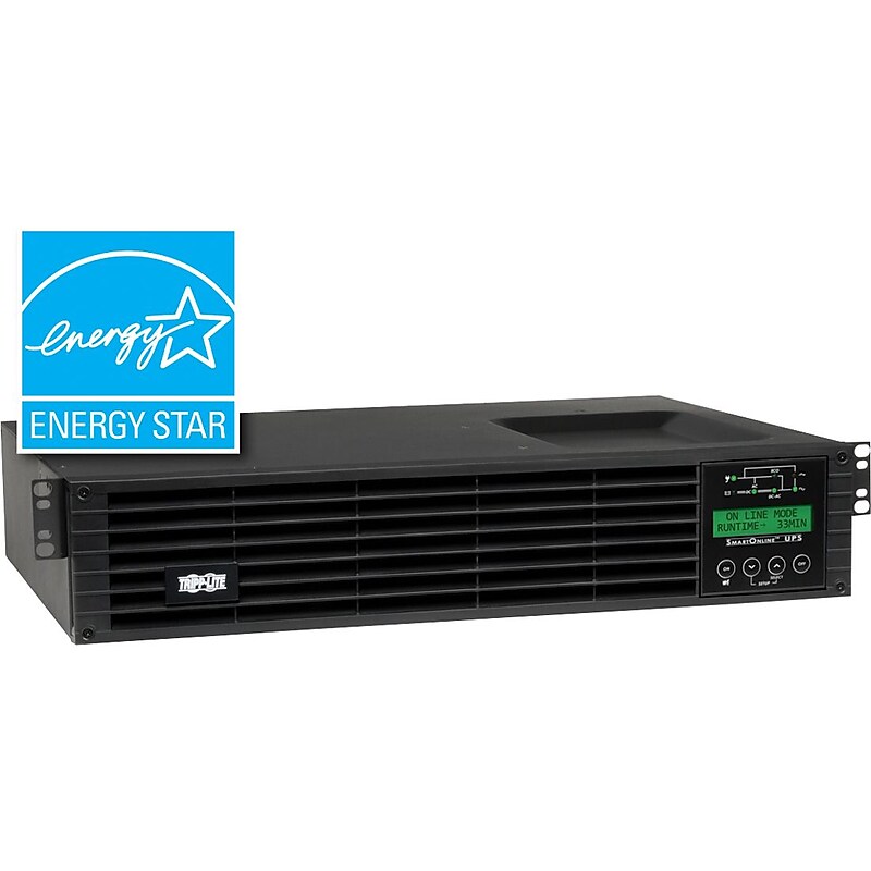 Tripp Lite® SmartOnline SU1000RTXLCD2U Tower/Rack-Mountable UPS, 900 W image 1