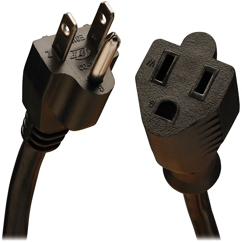 Tripp Lite 10' Extension Cord, 14 AWG, Black (P024-010) image 1