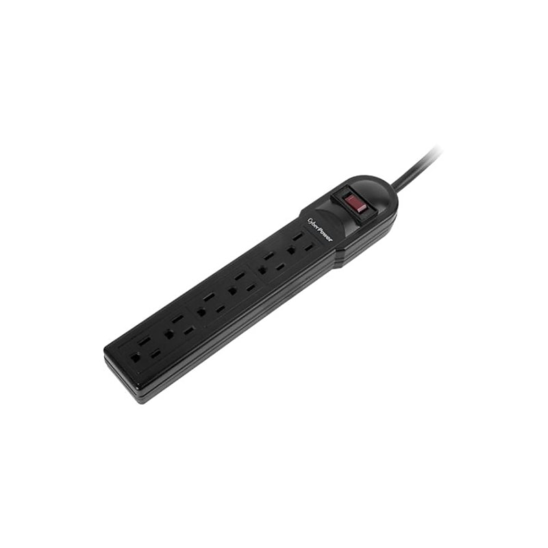 Cyberpower Essential Series 6 Outlet Surge Protector, 6' Cord, 900 Joules (CSB606) image 1