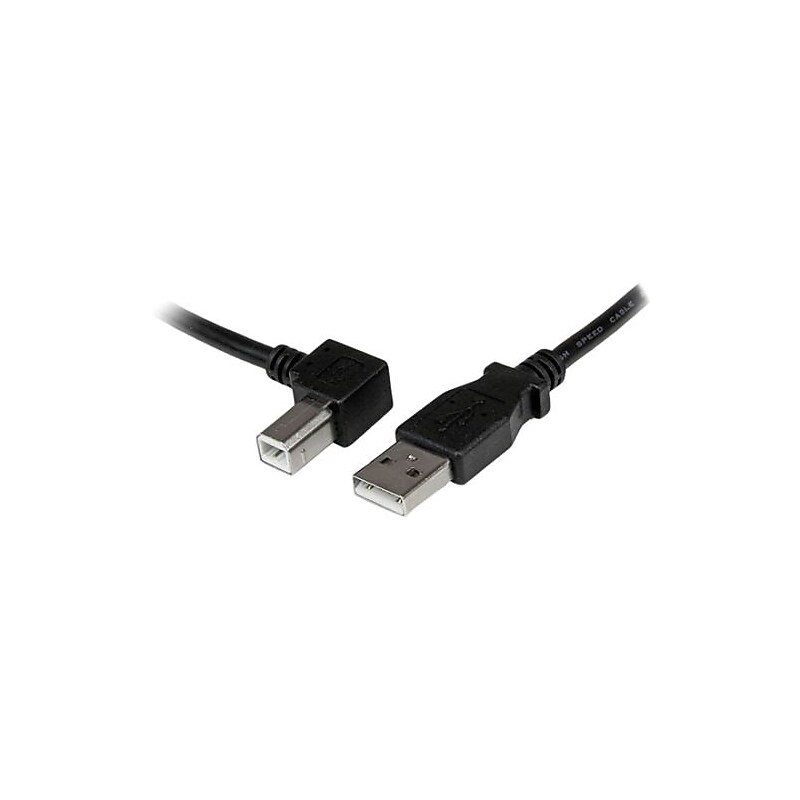 StarTech USB 2.0 A/Left Angle B 3.3ft. Cable, Black image 1