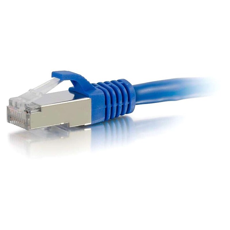 C2G® 10' Cat6 RJ-45 Male/Male Snagless Shielded (UTP) Network Patch Cable, Blue image 1
