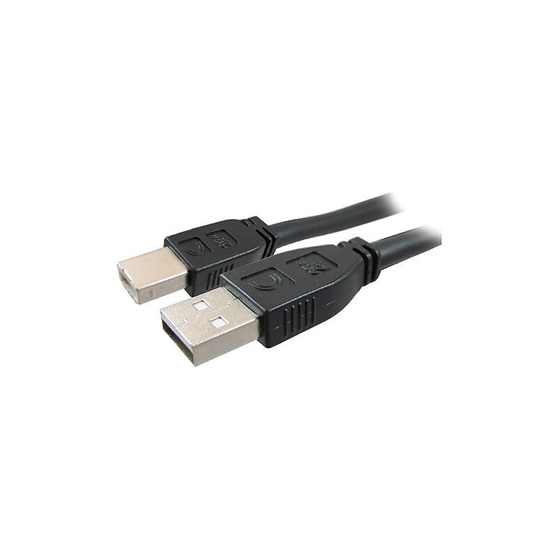 Comprehensive 50' USB 2.0 Male to Male Data Transfer Cable, Black image 1