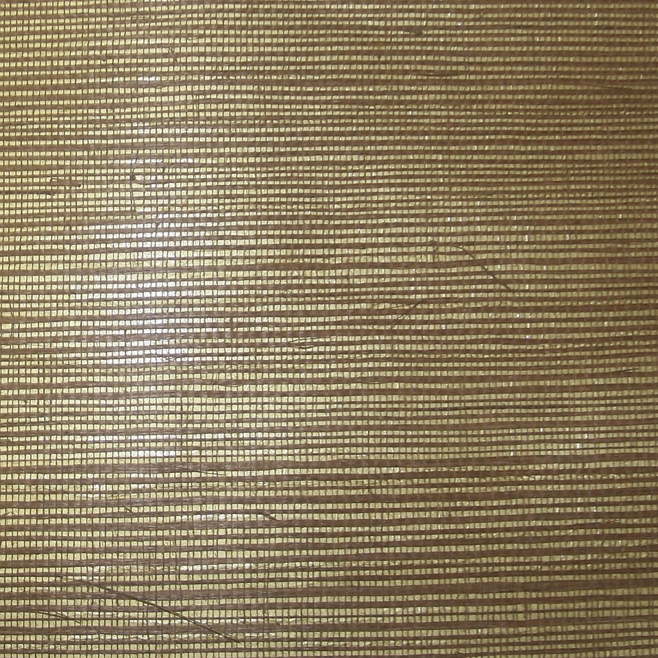 Inspired By Color™ Grasscloth Sisal Twil Wallpaper, Gold Metallic With Brown Sisal