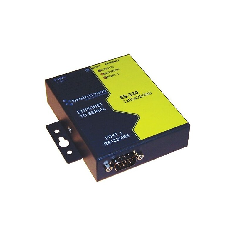 Brainboxes ES-320 1 Port RS422/485 Ethernet to Serial Rail-Mount Device Server image 1