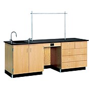 DWI Instructor's Desk 36"H x 96"W x 30"D Wood