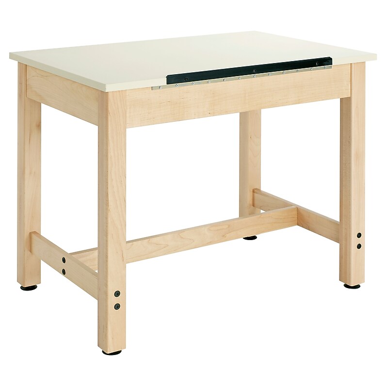 SHAIN Drafting Table 36"H x 36"W x 24"D Solid Maple (DT-9A37) image 1