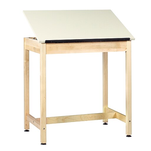 SHAIN Drafting Table 36"H x 36"W x 24"D Solid Maple Staples