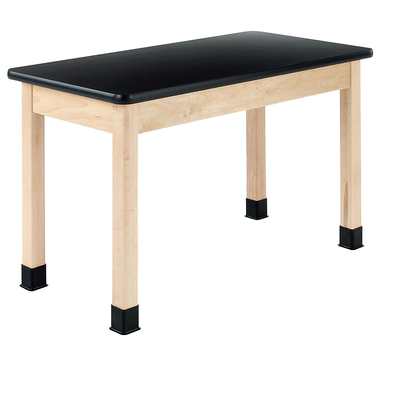 Diversified Woodcrafts Rectangular Science Table, 48" x 24", Black/Maple (P710LBBM30N) image 1