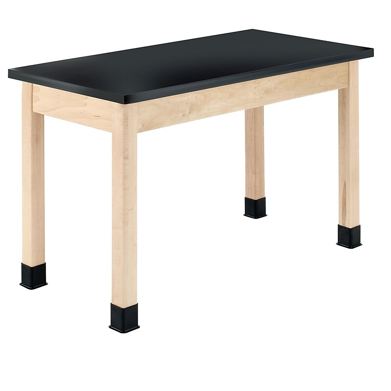Diversified Woodcrafts Rectangular Science Table, 48" x 24", Black/Maple (P7102BM30N) image 1